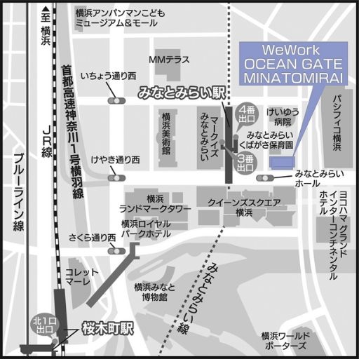 みなとみらいオフィス 地図